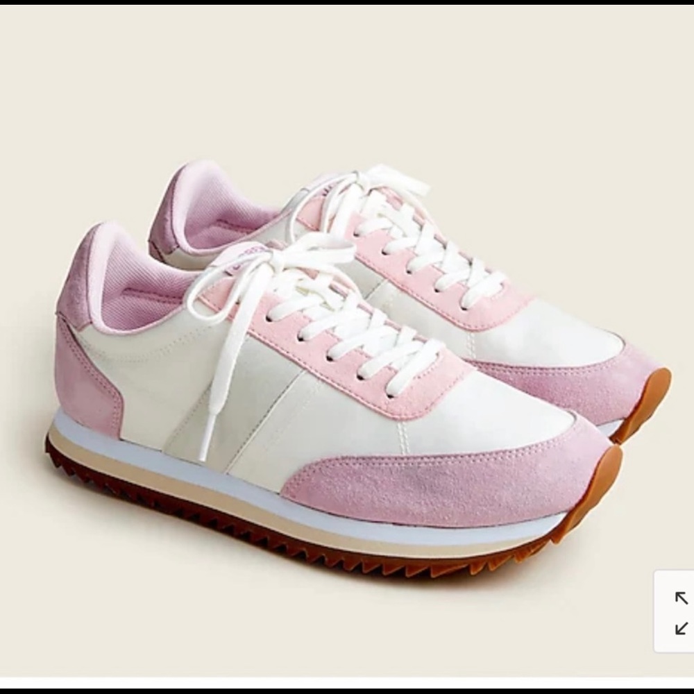 NEW J. Crew trainer pink casual shoes . NWT. Size 8.5